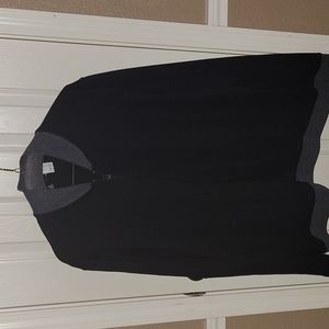 ALFANI MENS XL LIGHTWEIGHT JACKET BLACK WITH GRAY TRIM LIKE NEW